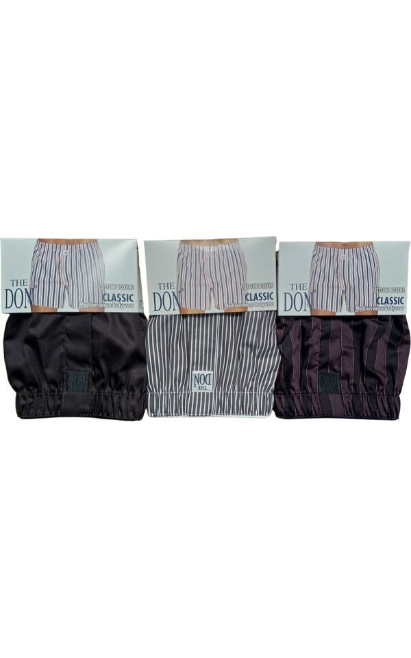 The DON Poplin Erkek Boxer 3'lü Paket 3P3 (XL)
