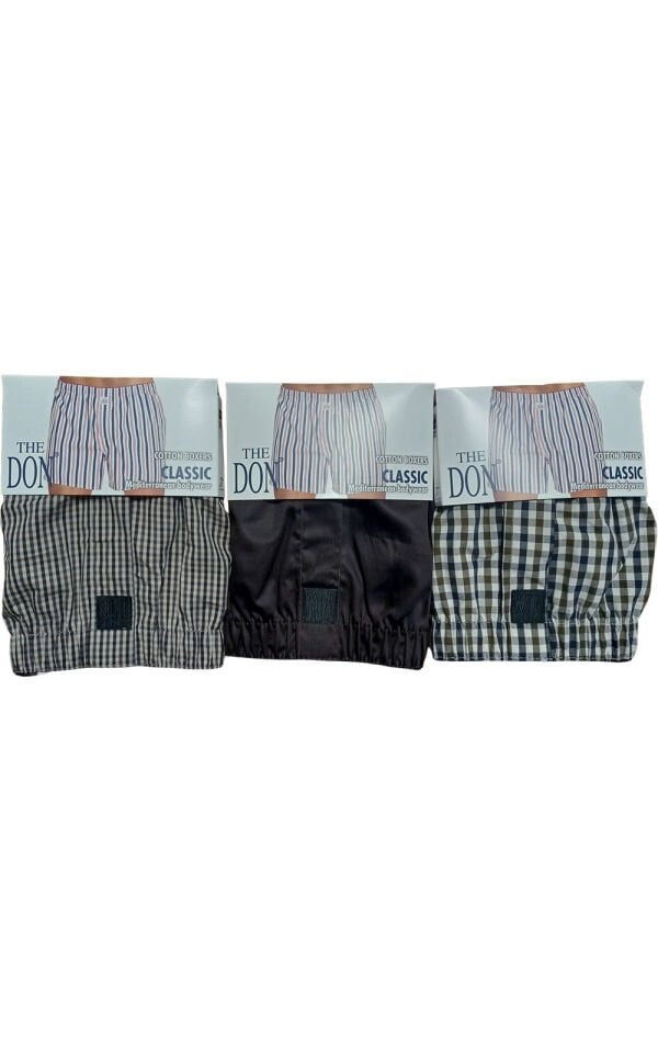 The DON Poplin Erkek Boxer 3'lü Paket 3P3 (XXL)