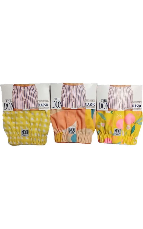 The DON Poplin Erkek Boxer 3'lü Paket 3P4 (S)