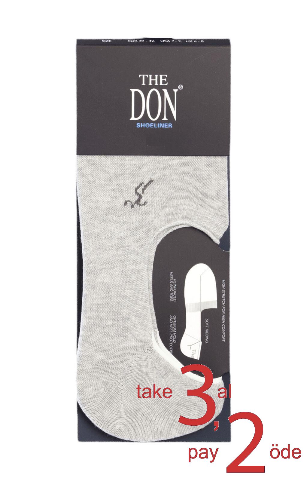 The DON Pamuk Çetik Erkek Suba Çorap A.Gri