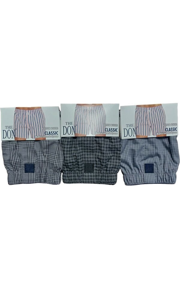 The DON Poplin Erkek Boxer 3'lü Paket 3P4 (L)