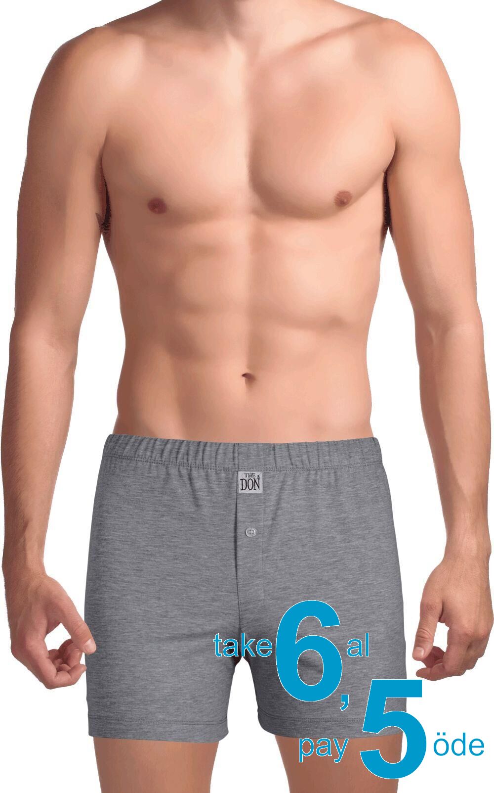 The DON Traditional Erkek Boxer Şort A.Gri