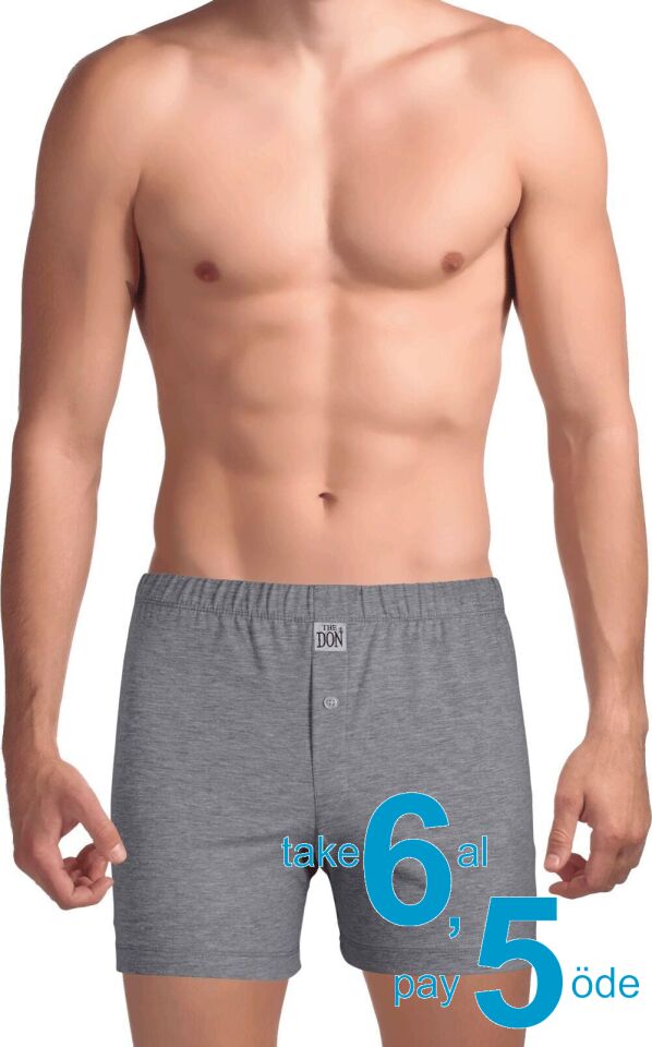 The DON Traditional Erkek Boxer Şort A.Gri