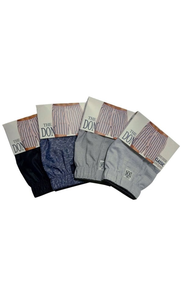 The DON Poplin Erkek Boxer 4'lü Paket 4P1 (S)