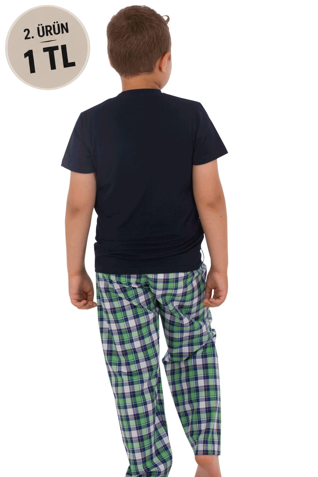 The DON Baba-Oğul Model Erkek Çocuk Yarım Kollu Tişört & Uzun Eşofman Altı Takımı Desen 7