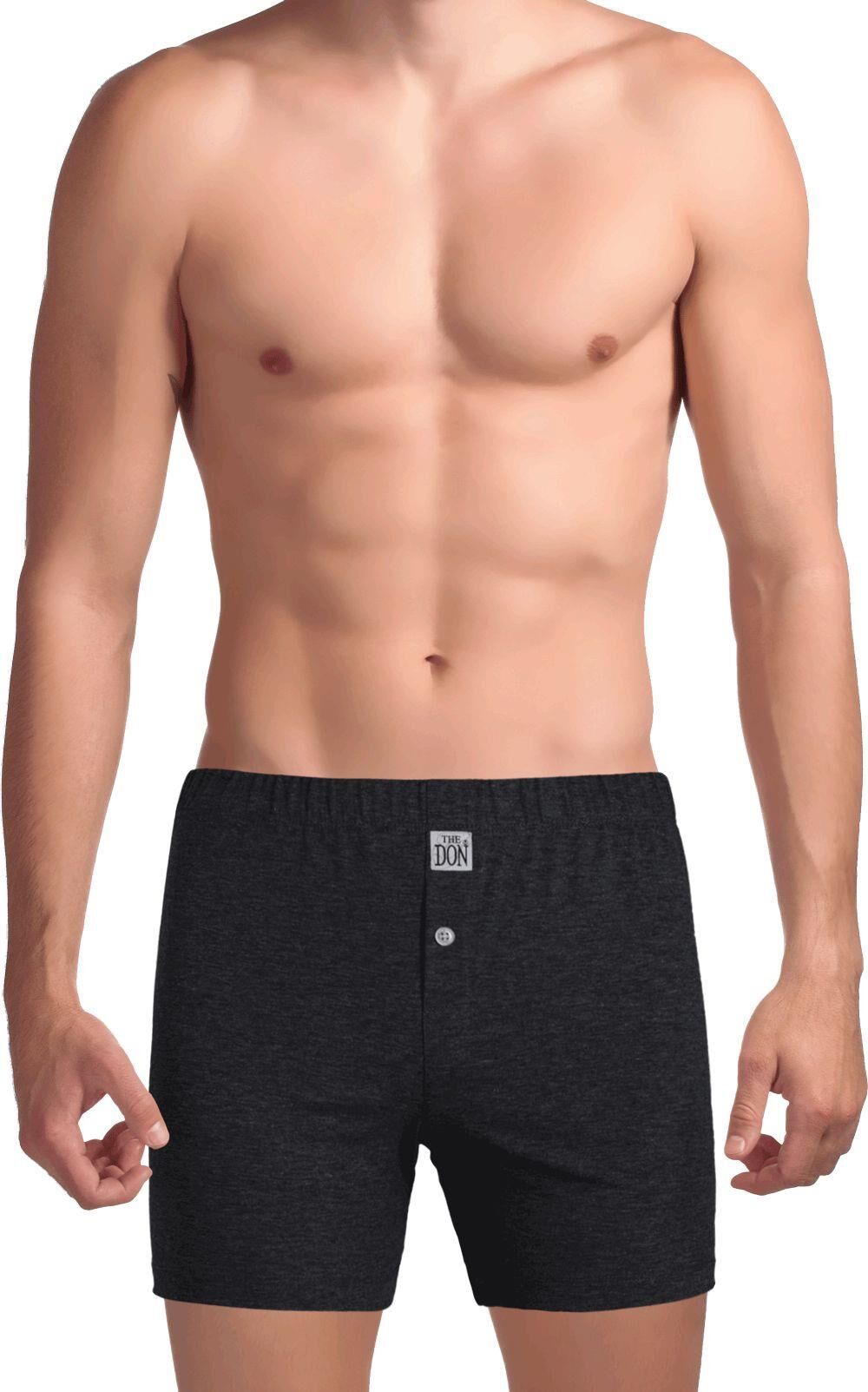 The DON Traditional Erkek Boxer Şort Gri Melanj
