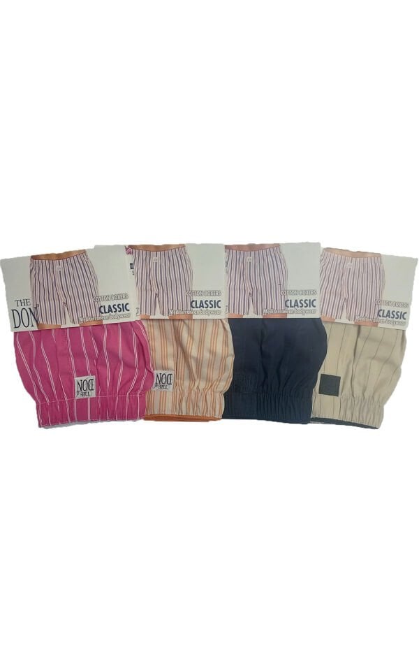 The DON Poplin Erkek Boxer 4'lü Paket 4P2 (S)