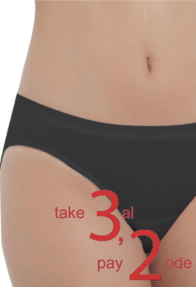 The DON Low Rise Brief Kadın Slip Siyah