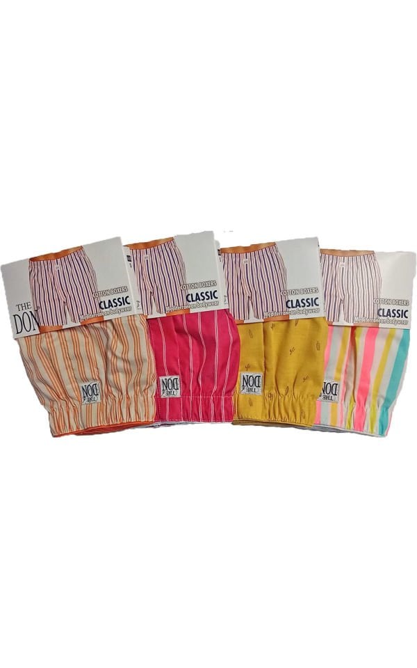 The DON Poplin Erkek Boxer 4'lü Paket 4P3 (S)