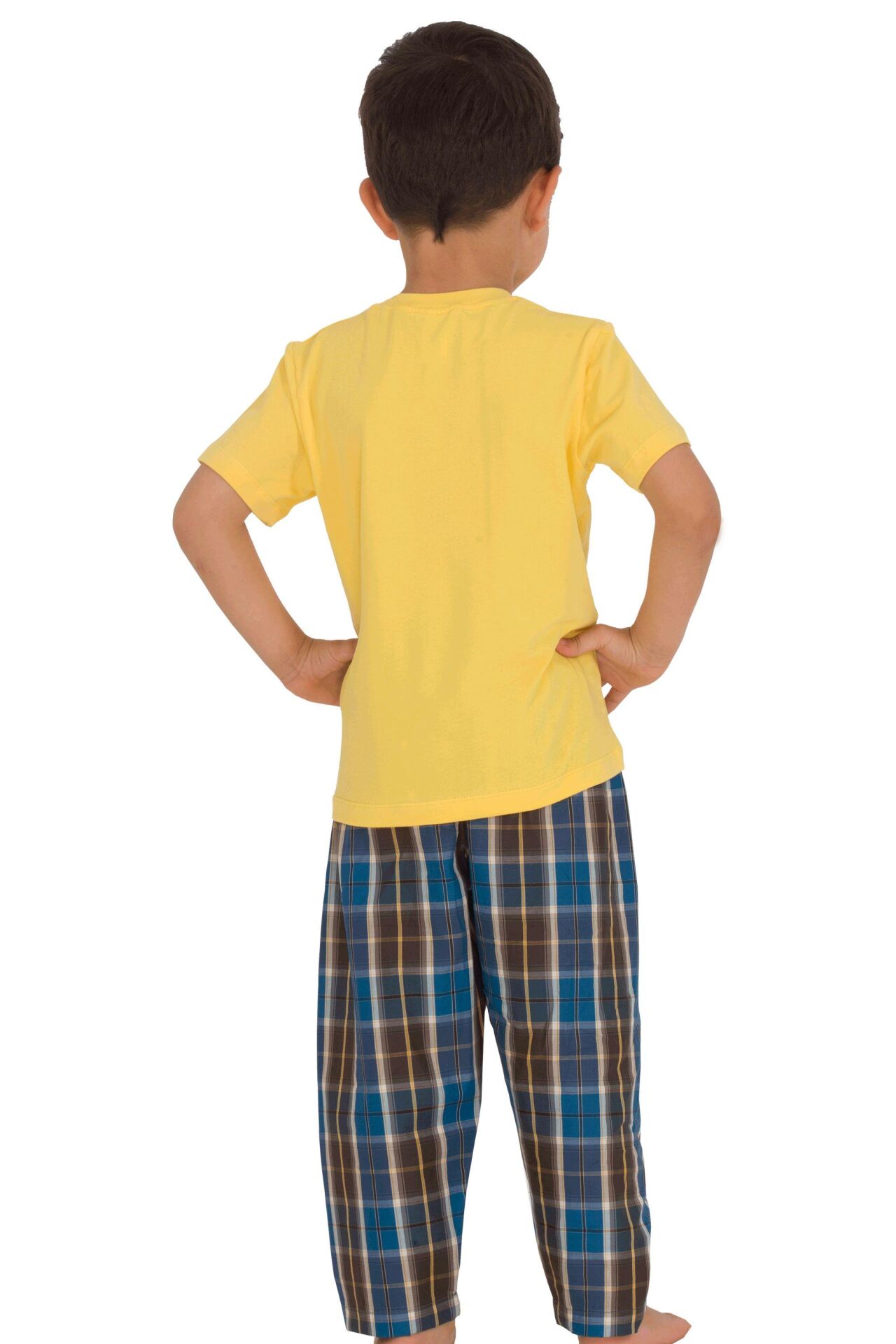 The DON Baba-Oğul Model Erkek Çocuk Yarım Kollu Tişört & Uzun Eşofman Altı Takımı Desen 10