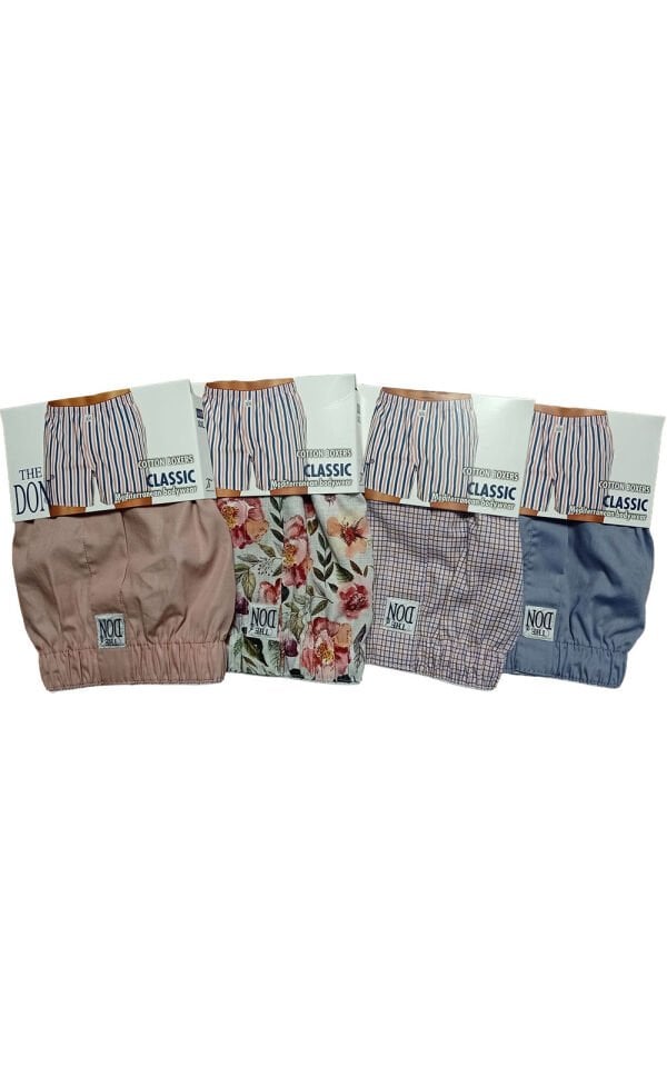 The DON Poplin Erkek Boxer 4'lü Paket 4P3 (XXL)