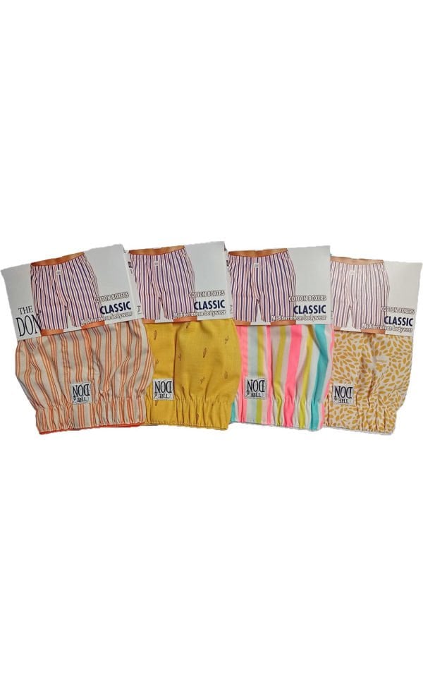 The DON Poplin Erkek Boxer 4'lü Paket 4P4 (S)