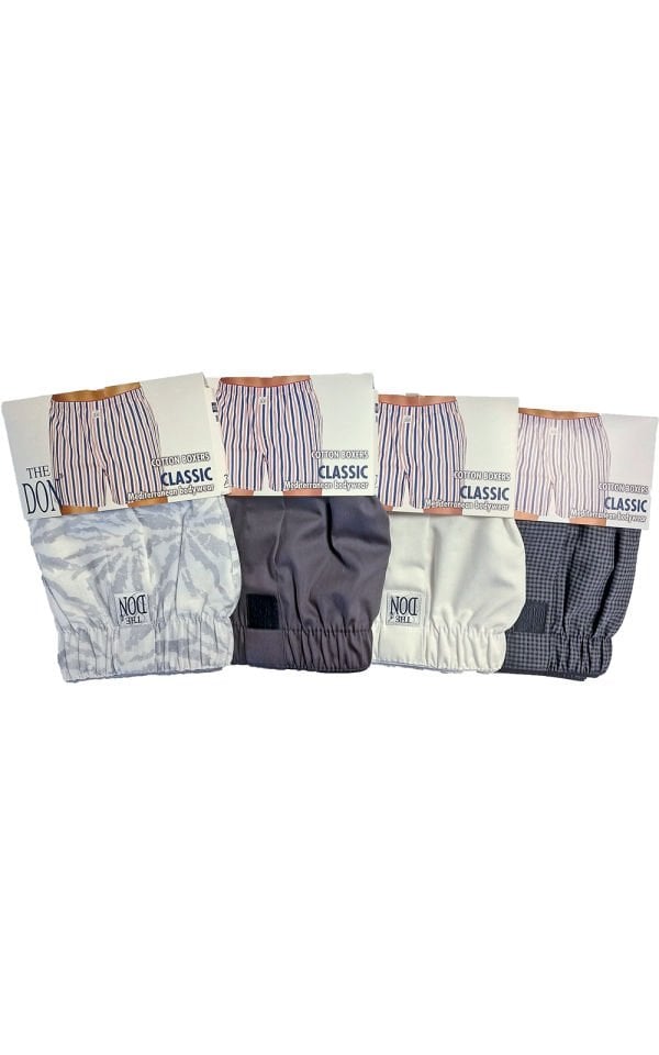 The DON Poplin Erkek Boxer 4'lü Paket 4P4 (M)