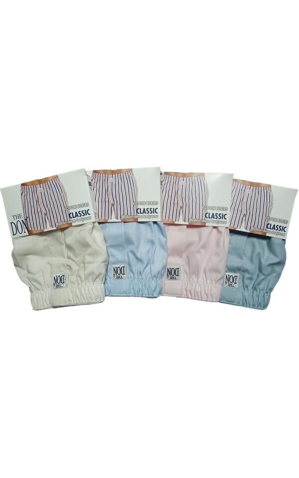 The DON Poplin Erkek Boxer 4'lü Paket 4P5 (S)