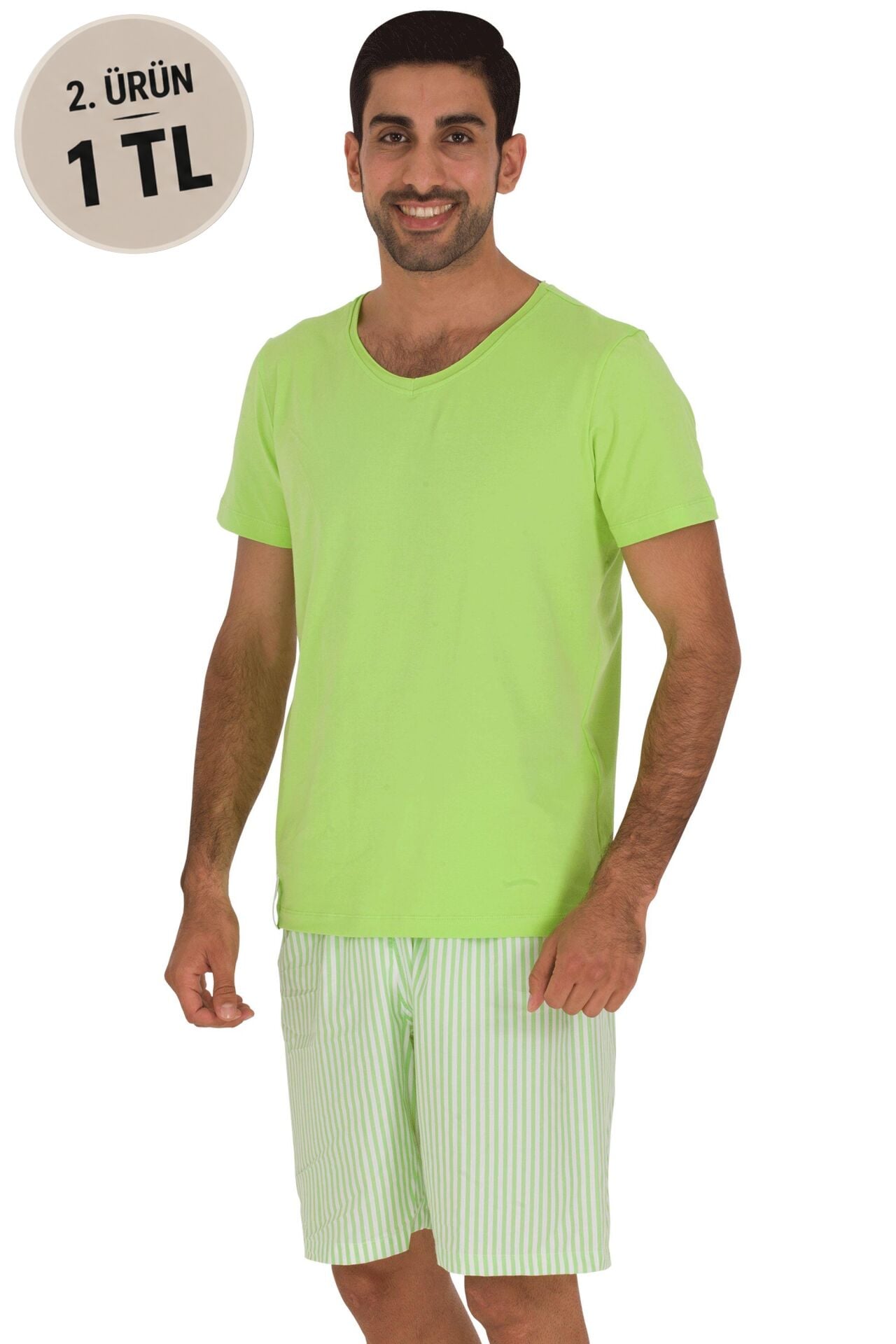 The DON Baba-Oğul Model Erkek Şort-Tişört Takımı Desen 2