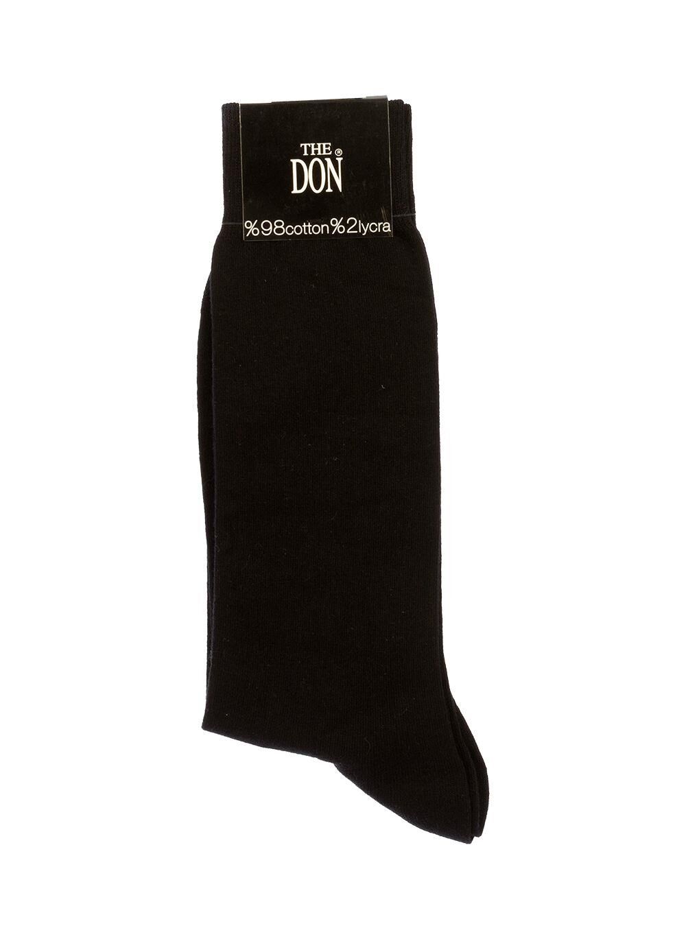 The DON %98 Pamuk %2 Elastan Erkek Çorap Siyah