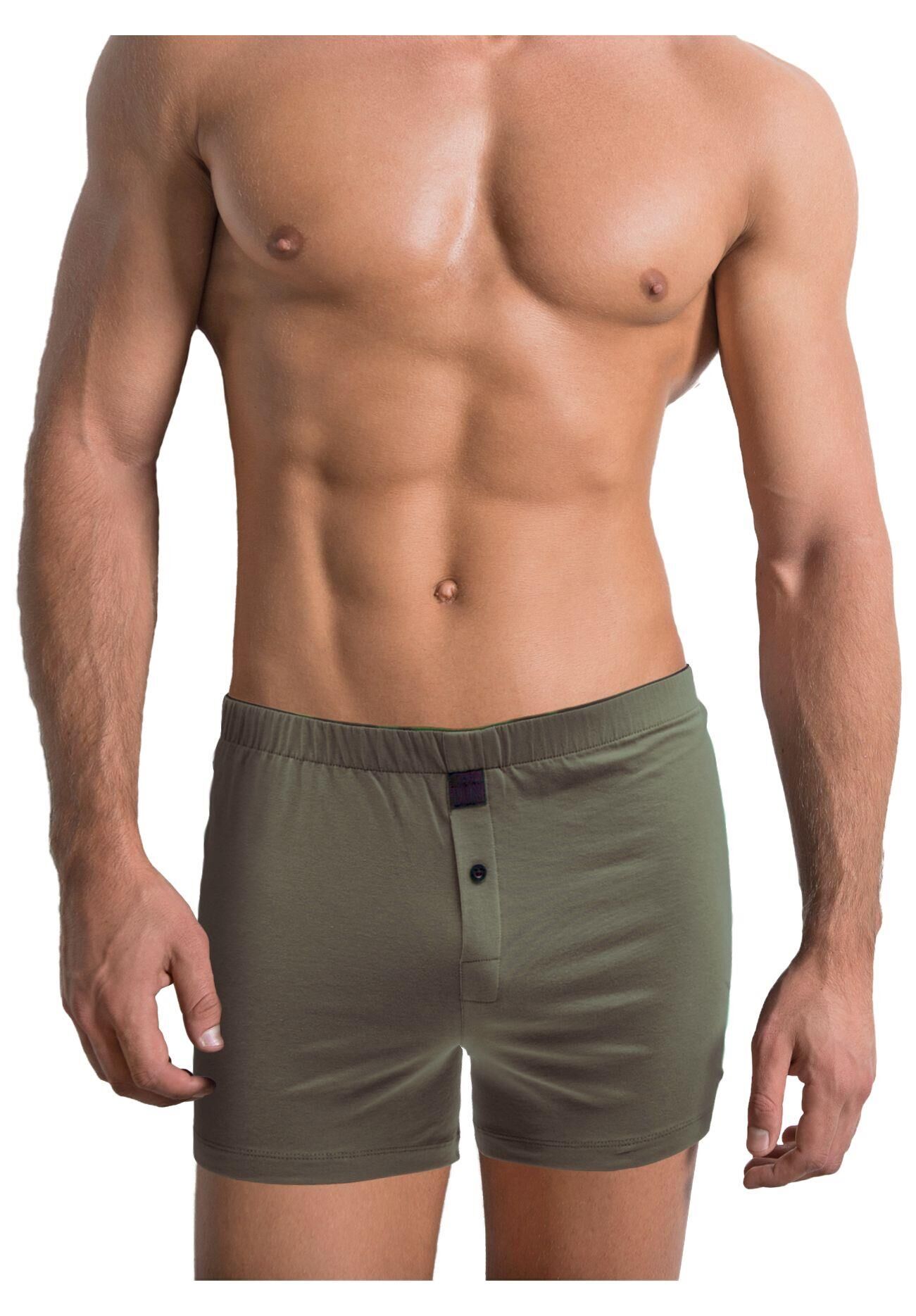 The DON Organik Jersey Penye-Örme Erkek Boxer Haki