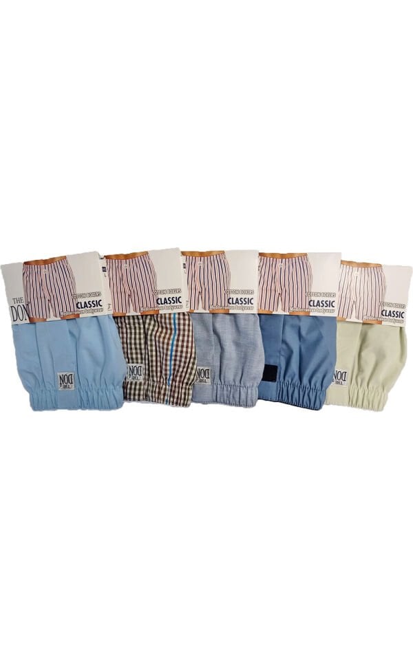 The DON Poplin Erkek Boxer 5'li Paket 5P1 (L)