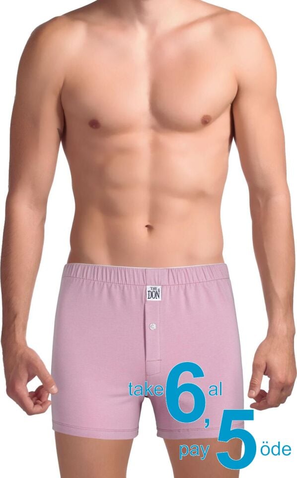 The DON Organik Jersey Penye-Örme Erkek Boxer Leylak