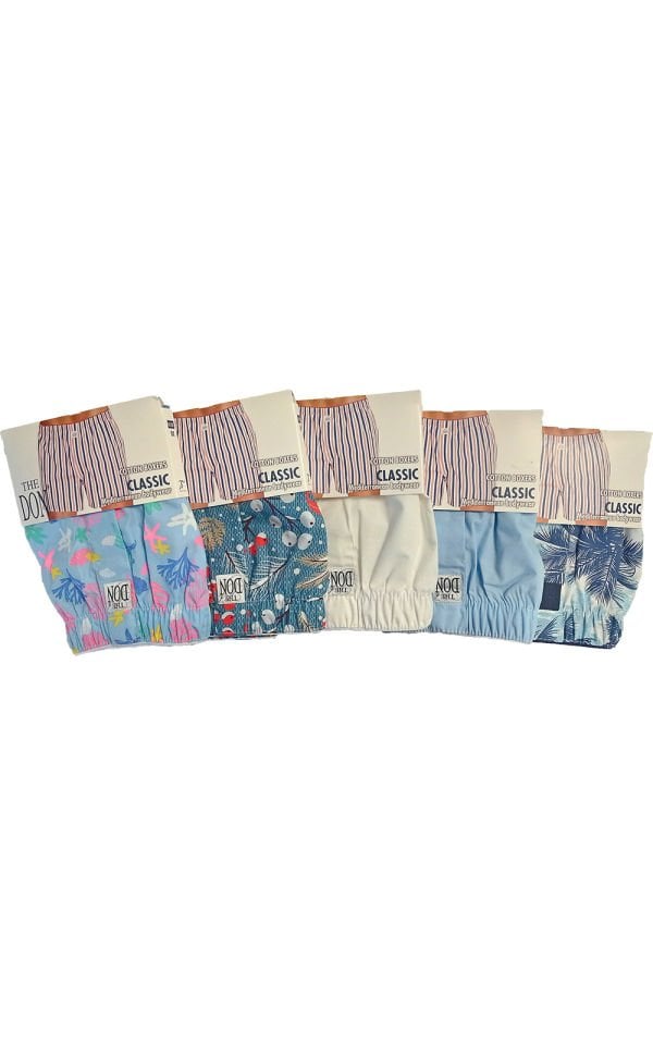 The DON Poplin Erkek Boxer 5'li Paket 5P2 (M)