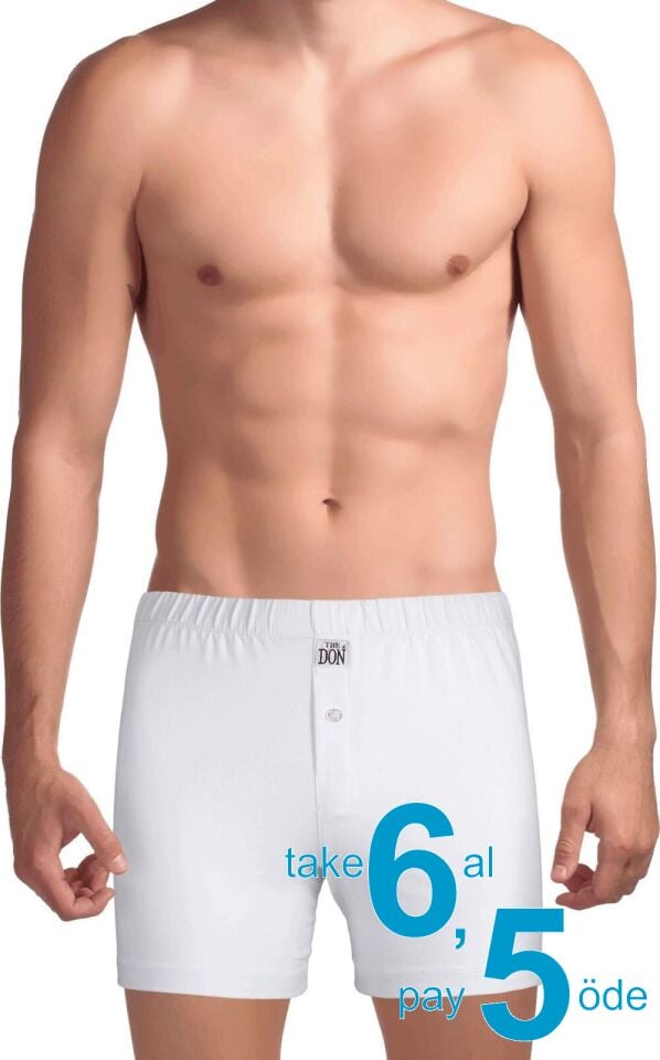 The DON Traditional Erkek Boxer Şort Beyaz