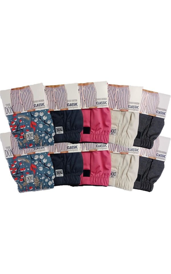 The DON Poplin Erkek Boxer 10'lu Paket 10P8 (M)