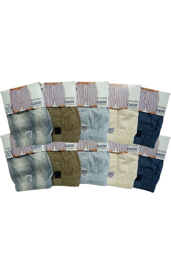 The DON Poplin Erkek Boxer 10'lu Paket 10P8 (M)