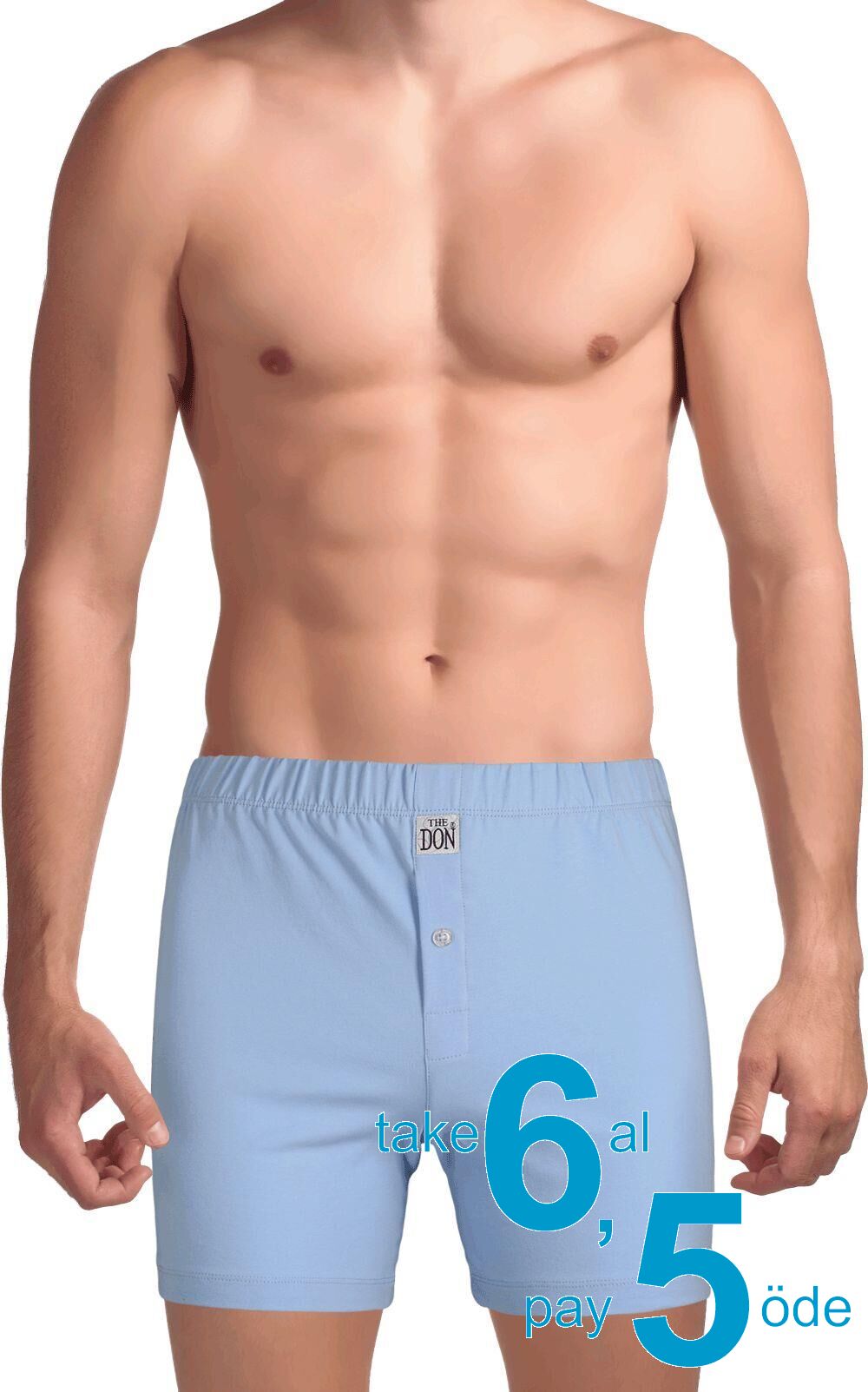The DON Traditional Erkek Boxer Şort A.Mavi