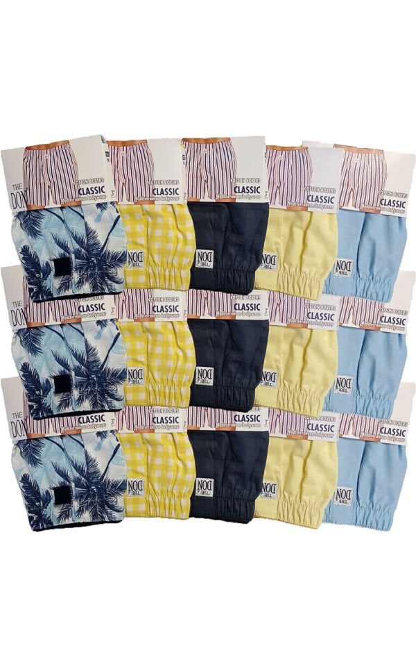 The DON Poplin Erkek Boxer 15'li Paket 15P10 (M)