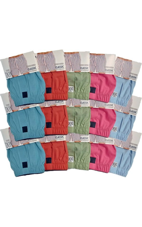 The DON Poplin Erkek Boxer 15'li Paket 15P8 (L)