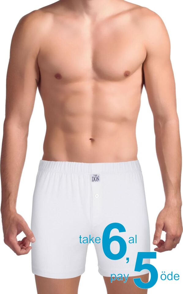The DON Traditional Erkek Boxer Şort Krem