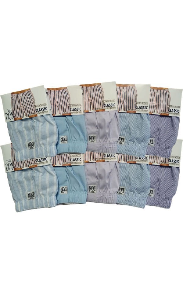 The DON Poplin Erkek Boxer 10'lu Paket 10P10 (L)