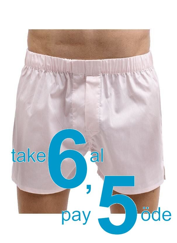 The DON Exclusive Yırtmaçlı Erkek Boxer Açık Pembe Pötikare