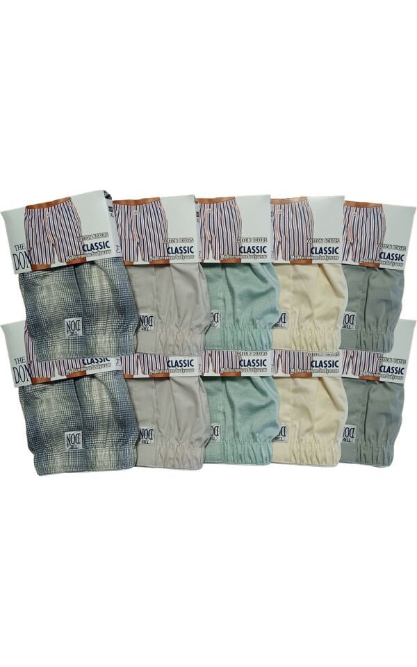 The DON Poplin Erkek Boxer 10'lu Paket 10P7 (XL)