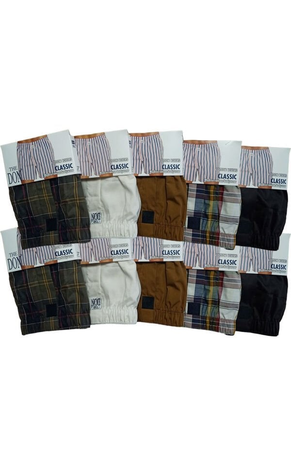 The DON Poplin Erkek Boxer 10'lu Paket 10P8 (XXL)