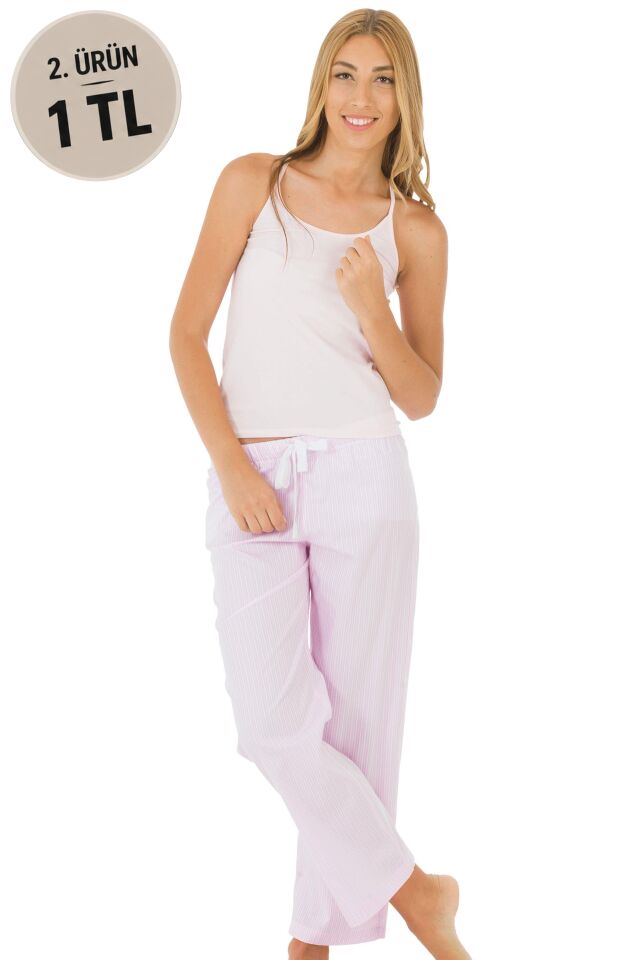 The DON Camisole İp Askılı Kadın Atlet Pembe