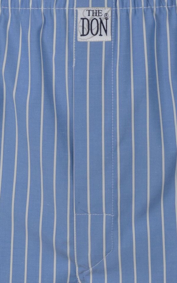 The DON Poplin Erkek Boxer Azure Mavi Çizgili