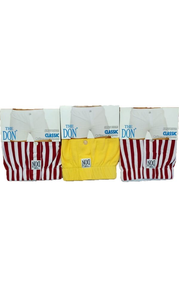 The DON Jersey Penye-Örme Erkek Boxer 3'lü Paket 3P5 (XXL)