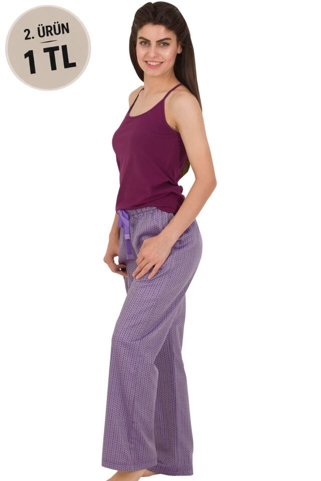 The DON Camisole İp Askılı Kadın Atlet Mürdüm