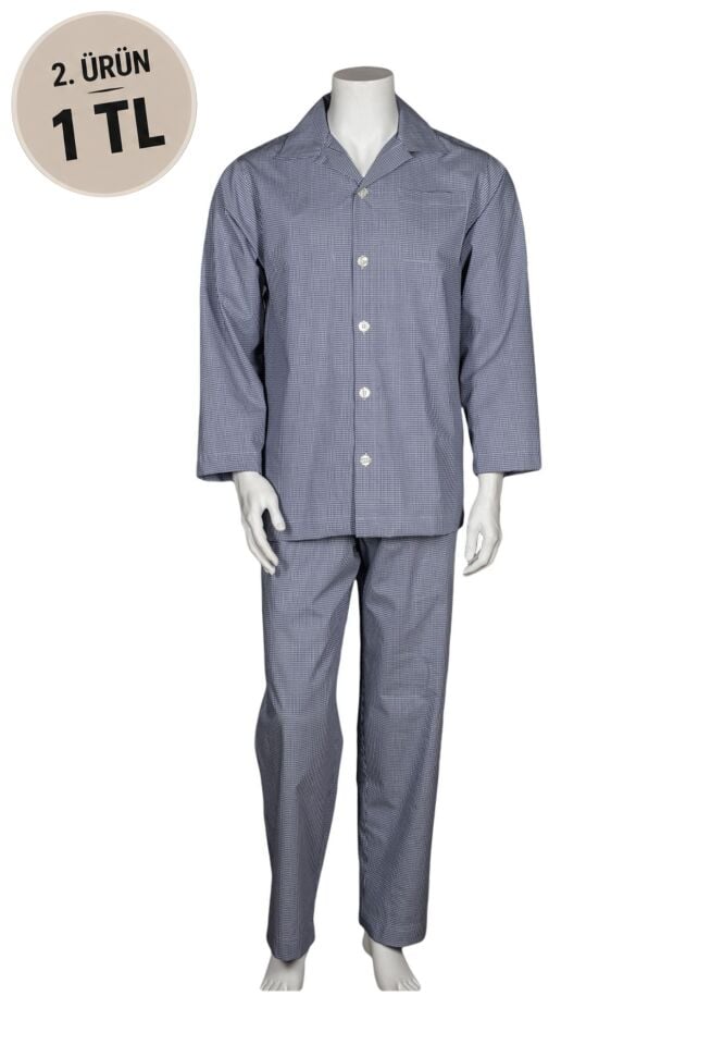 The DON Poplin Erkek Pijama Takımı Desen 38