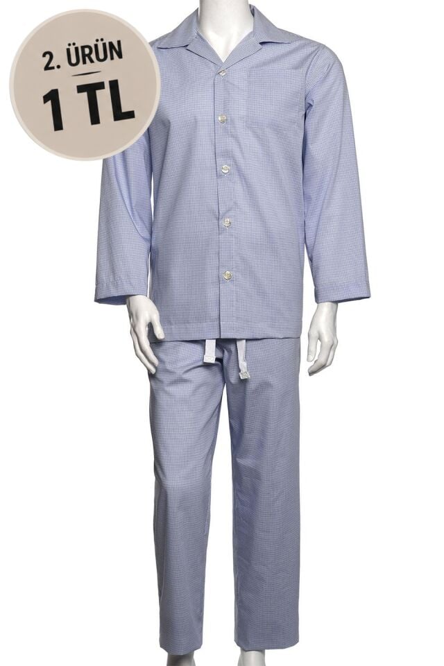 The DON Poplin Erkek Pijama Takımı Desen 40